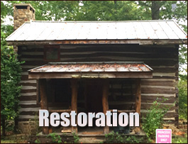 Historic Log Cabin Restoration  Windsor, North Carolina